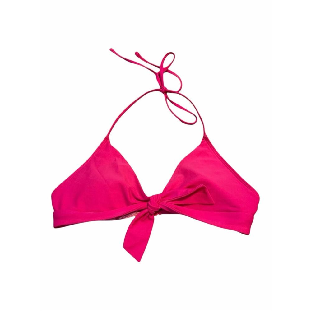 AERIE Women’s Pink Triangle Halter Bikini Top Size Small